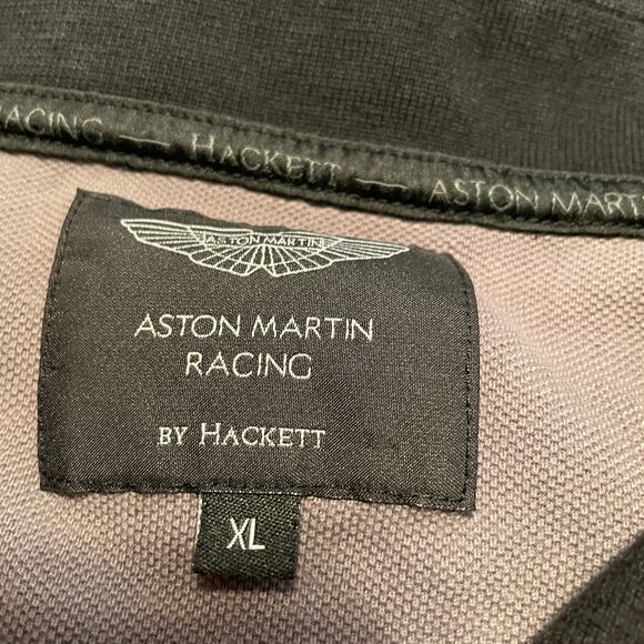 Aston Martin Racing Hackett GB DBR9 59 Polo Shirt Mens Large Black Red White - Picture 8 of 15